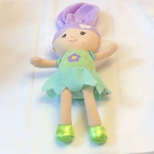 🎉2/15.00 Cuddle & Co Russ Soft Baby Doll Green & Purple Plush Paisley the Pixie